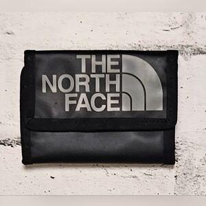 The North Face Black Nylon Trifold Wallet Velcro Outdoor Travel